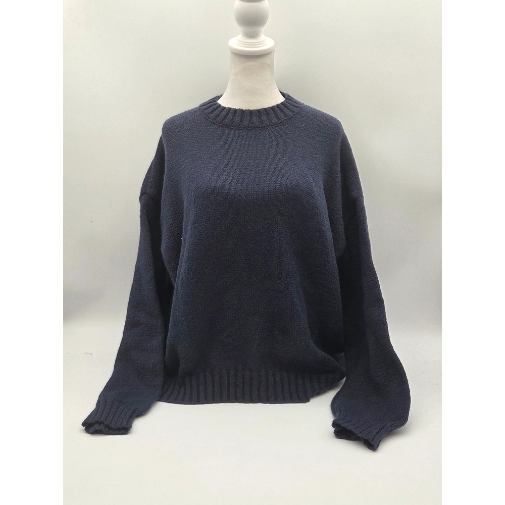 Dazy Women's Navy Blue Crewneck Oversized Sweater Size M NWT 101-649